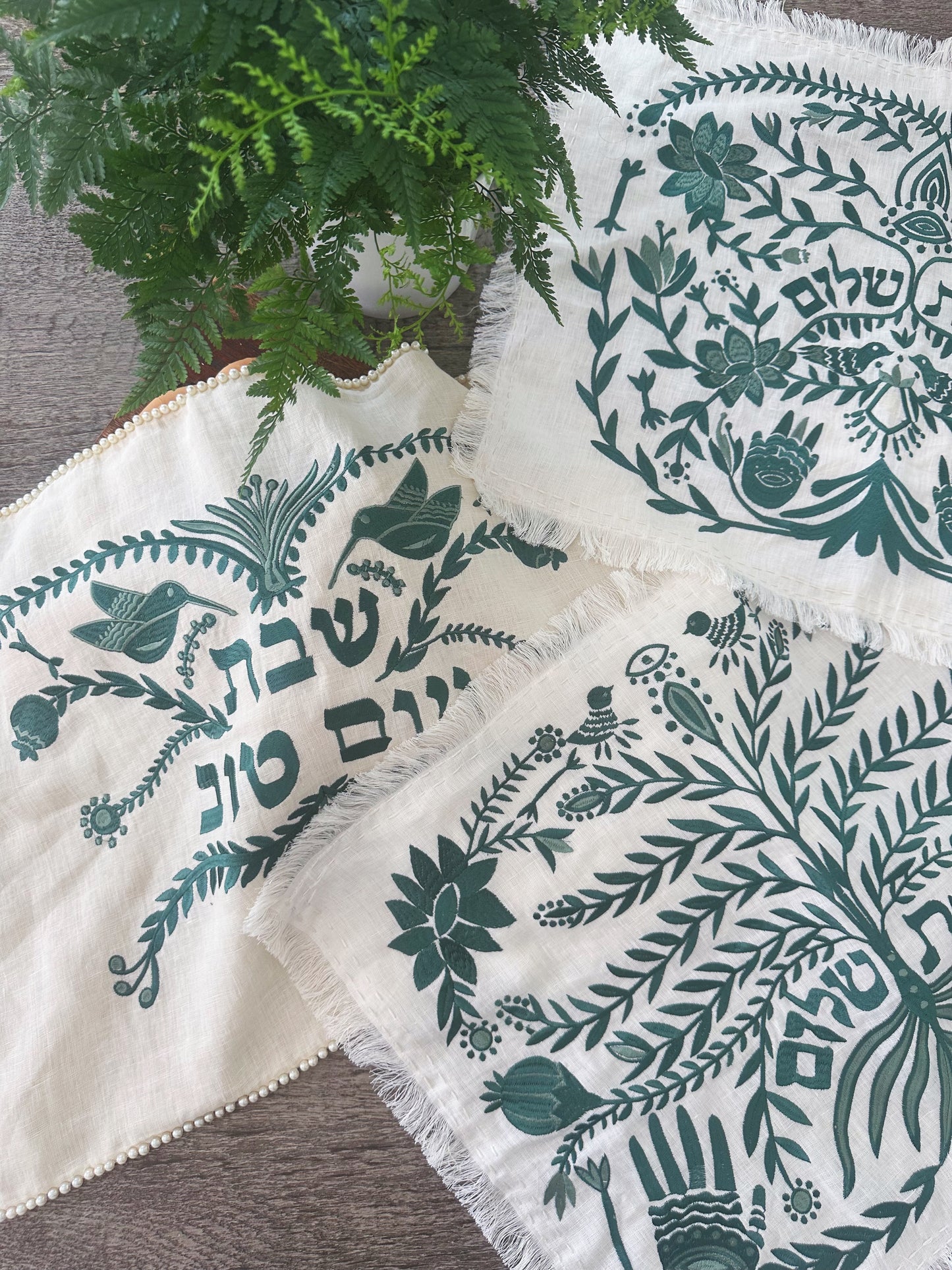 Beit Challah Cover Green Thread