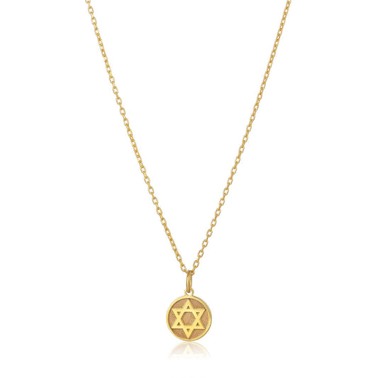 Jewish Star Necklace In Gold