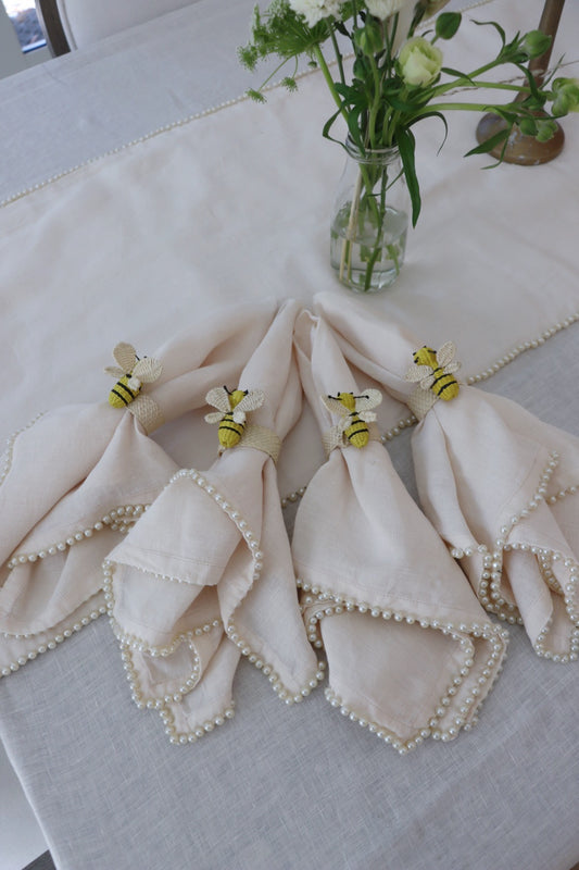 Pearl Embroidered Napkins