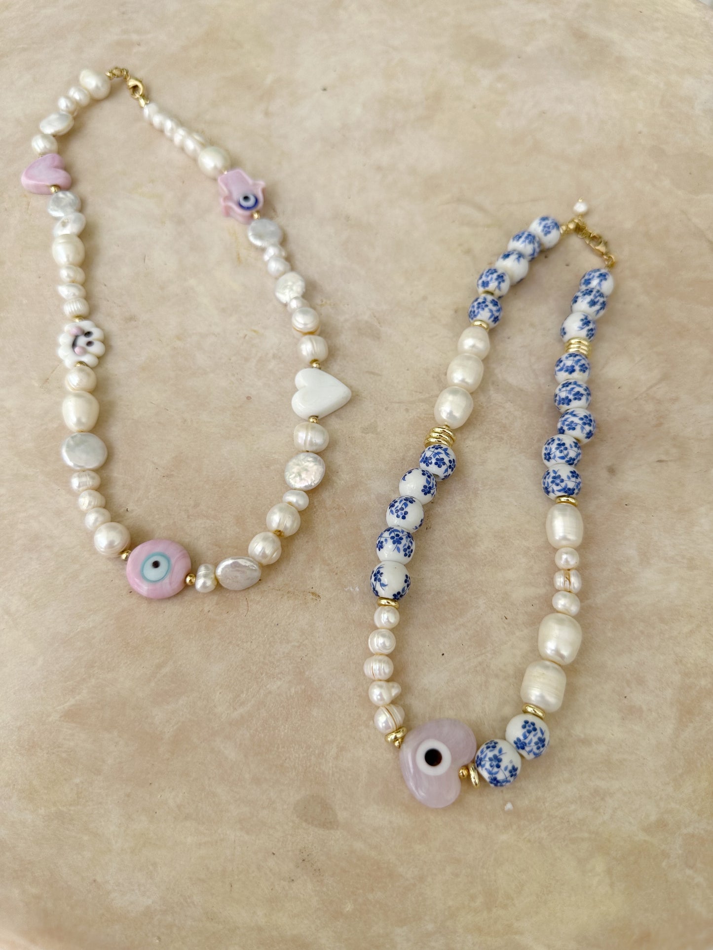 Fun Hannah Beaded Necklaces - Pearls And Glass