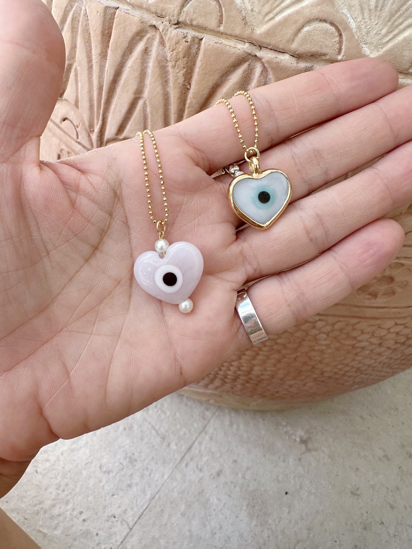 Evil Eye Heart Necklace