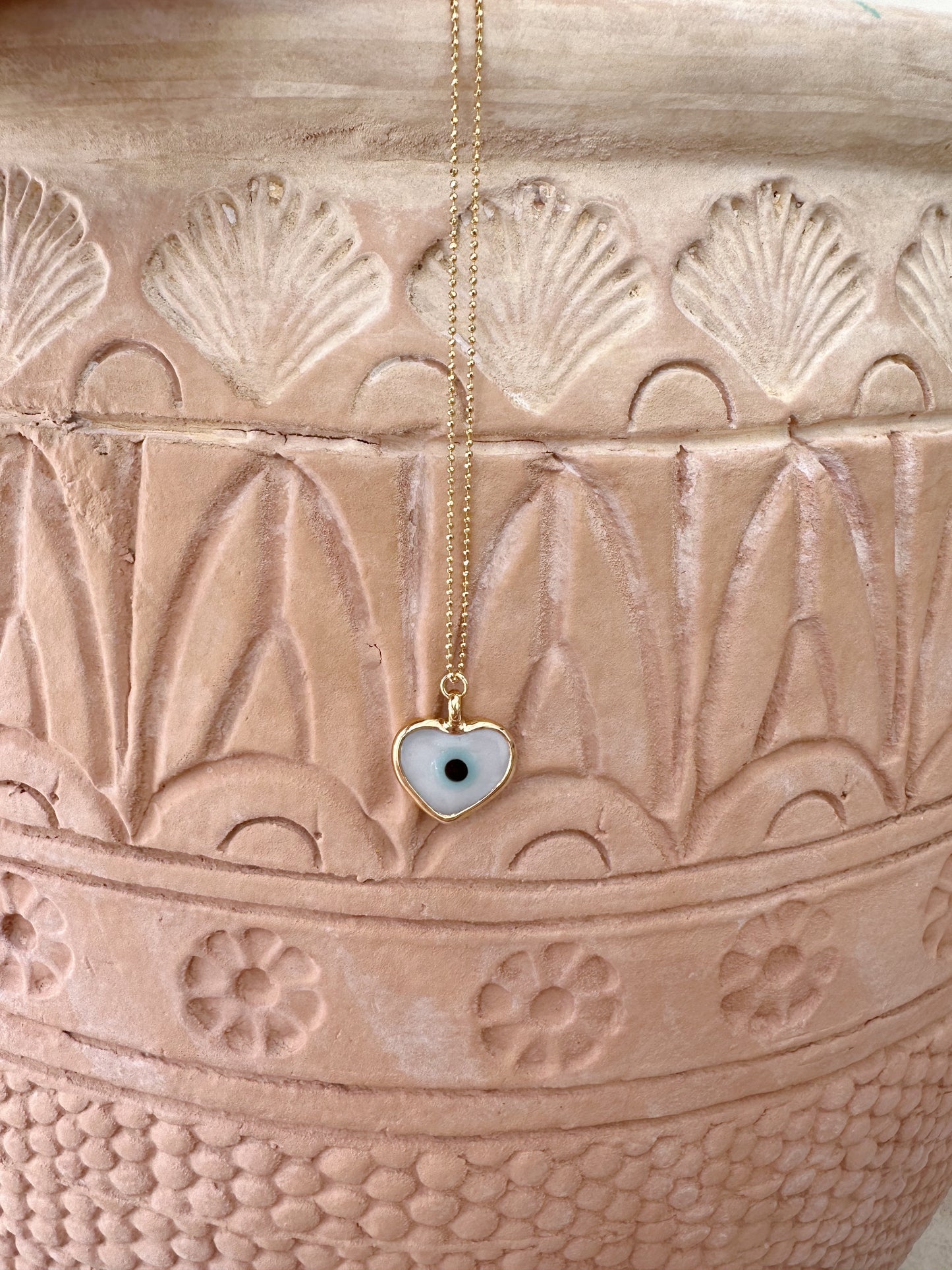 Evil Eye Heart Necklace