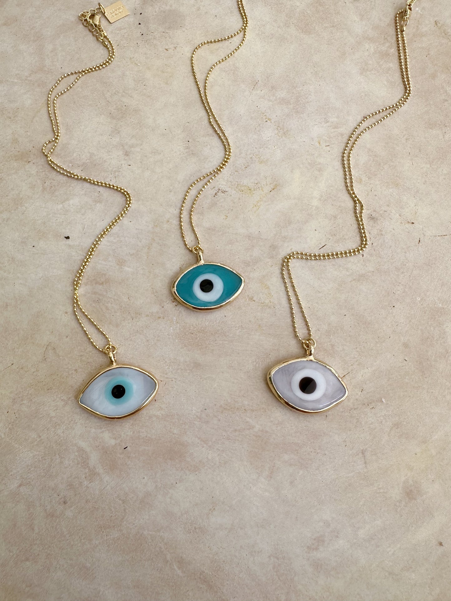 Evil Eye Glass Necklace